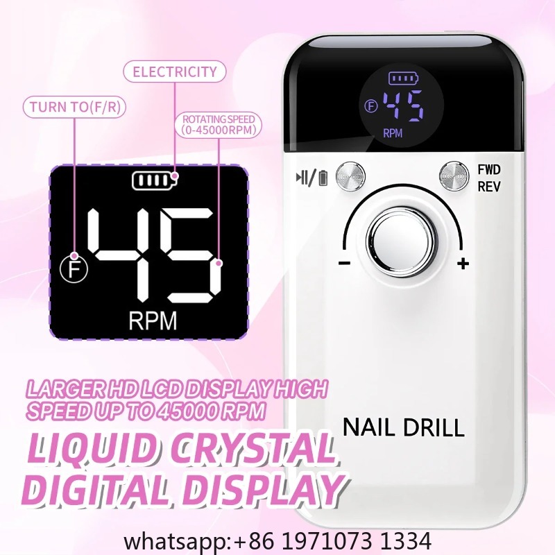 Nail Drill Machine - Профессиональный набор для маникюра: перезаряжаемая портативная