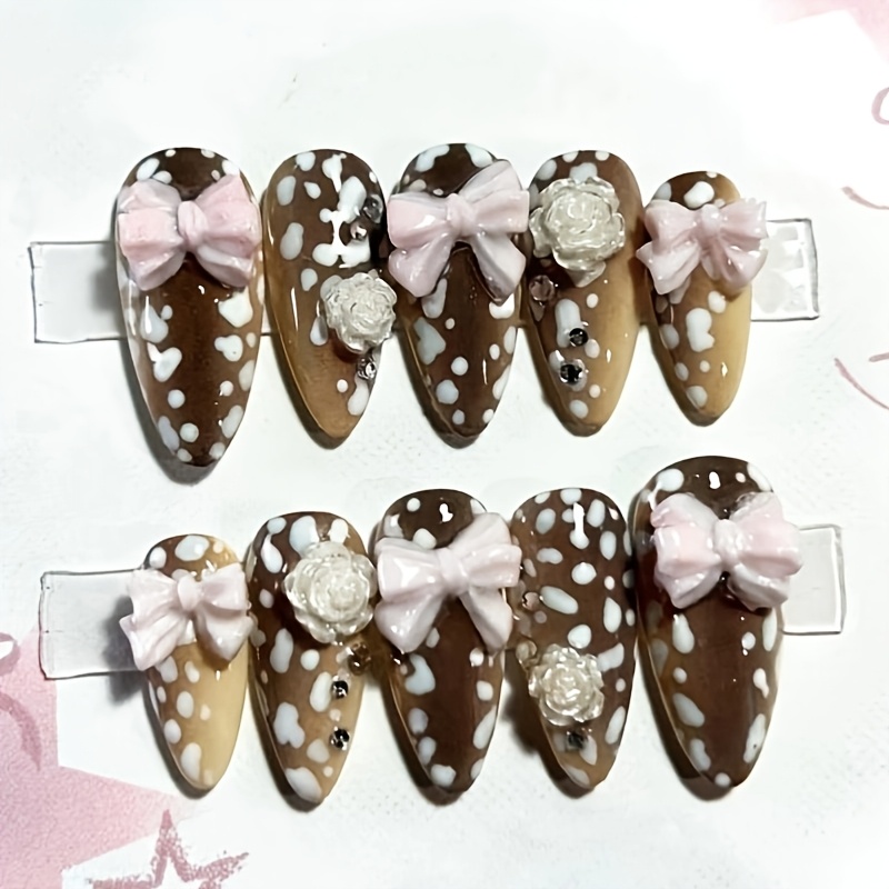 Nail Art Press On - 10 шт. накладных ногтей в форме