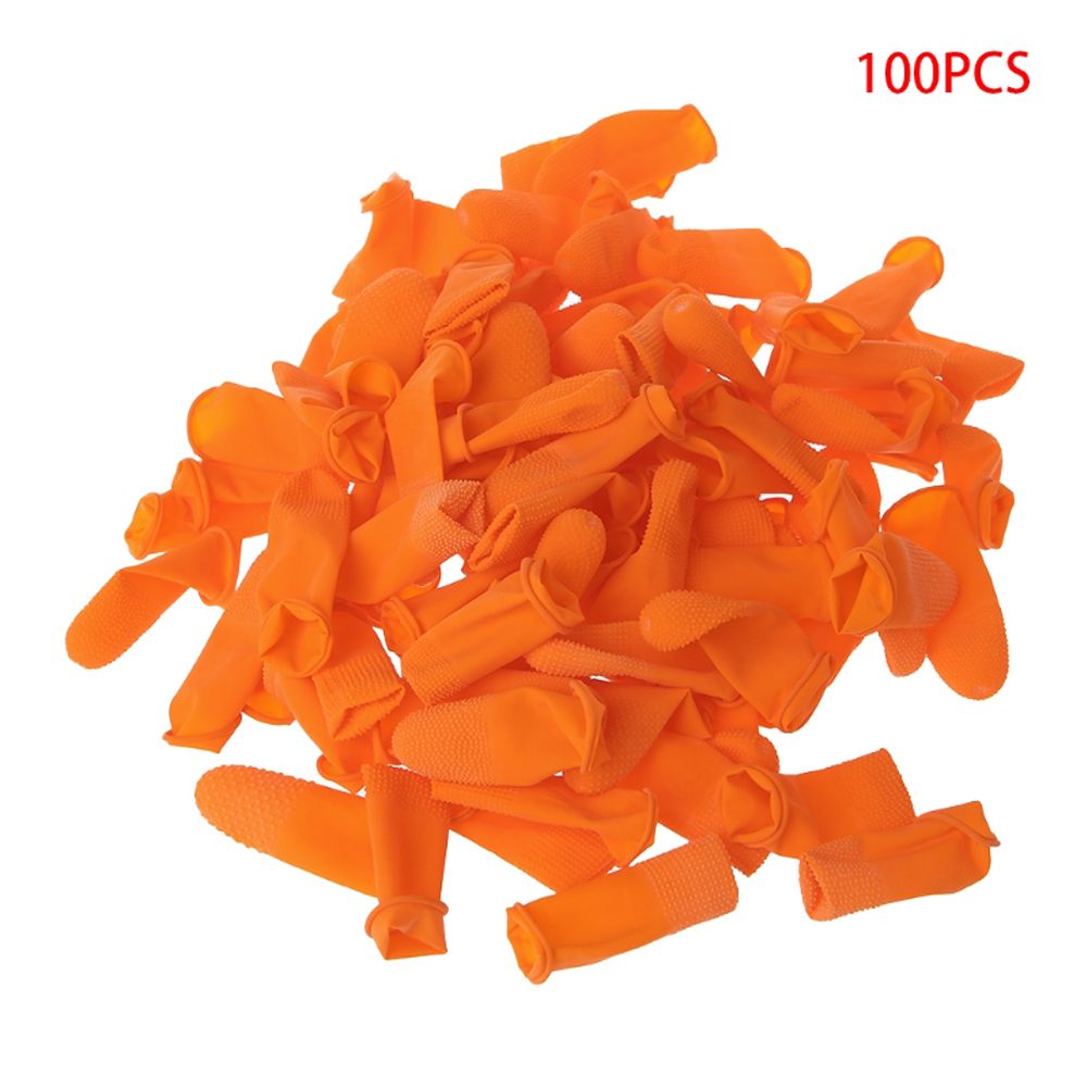 Nail Art Orange - 100 шт. многоразовых защитных напальчников для